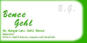 bence gehl business card